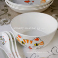 cartoon cat porcelain soup bowl